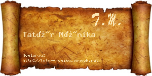 Tatár Mónika névjegykártya